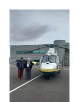 President Wally Stewart and Alan Lakey with Air Ambulance